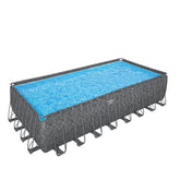 Bestway Rectangular Frame Pool Set 9.56m x 4.88m x 1.32m Includes Pool + Sand Filter Pump(220-240V) + Ladder + Cover + Polysphere Pool Filtration Balls