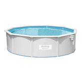Bestway Round Frame Pool Set 4.60m x 1.20m Includes Pool + Sand filter(220-240V) + Skimmer + Safety Ladder + Ground Cloth + Cover + ChemConnect Dispense + Delivered on Pallet