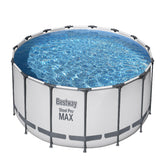 Bestway Frame Pool Set 4.57m x 1.22m Includes Pool + Filter Pump(220-240V) + Ladder + Cover + Compatible with Cartridge 58094(II)220-240V