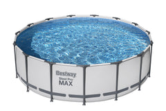 Bestway Frame Pool Set 4.57m x 1.22m Includes Pool + Filter Pump(220-240V) + Ladder + Cover + Compatible with Cartridge 58094(II)220-240V
