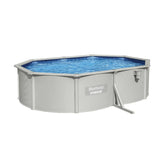 Bestway Oval Frame Pool Set 5.00m x 3.66m x 1.22m Includes Pool + Sand Filter Pump(220-240V) + Skimmer + Safety Ladder + Cover + Ground Cloth + ChemConnect Dispenser + Delivered on Pallet