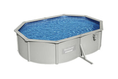 Bestway Oval Frame Pool Set 5.00m x 3.66m x 1.22m Includes Pool + Sand Filter Pump(220-240V) + Skimmer + Safety Ladder + Cover + Ground Cloth + ChemConnect Dispenser + Delivered on Pallet