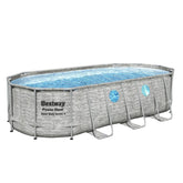 Bestway Oval Frame Pool Set 5.49m x 2.74m x 1.22m Includes Pool + Filter Pump(220-240V) + Ladder + Cover + ChemConnect Dispenser + Compatible with Cartridge 58012(III)220-240V