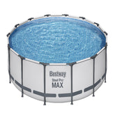 Bestway Frame Pool Set 4.27m x 1.07m Includes Pool + Filter Pump(220-240V) + Ladder + Cover + Compatible with Cartridge 58094(II)220-240V