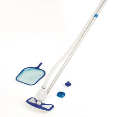 Bestway Aquaclean Pool Cleaning Kit (Contents:1 aluminum pole, 1 mesh netting, 1 skimmer, 1pc 7.5-metre hose, the minimum flow of pump adaptor is 2,006 L/h (530 gal./h), compatible with all pools)