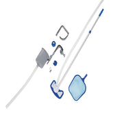 Bestway Deluxe Maintenance Kit (Contents:1 aluminum pole, 1 mesh netting, 1 skimmer, 1pc 7.5-metre hose, 1 surface skimmer.the minimum flow rate of pump is 2,006 L/h (530 gal./h), compatible with all pools except steel wall pools)