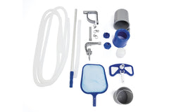 Bestway Deluxe Maintenance Kit (Contents:1 aluminum pole, 1 mesh netting, 1 skimmer, 1pc 7.5-metre hose, 1 surface skimmer.the minimum flow rate of pump is 2,006 L/h (530 gal./h), compatible with all pools except steel wall pools)