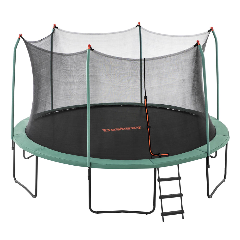 Bestway 4.27m x 2.86m Xtreme Air Trampoline (1 trampoline, 1 spring-loading tool, 6 anchors, 12 foot pads, 1 ladder) Age 6+