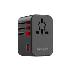 Promate -TripMate-GaN6565W Power Delivery GaNFast™ Travel Adapter,BLACK