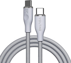 VOLTME Powerlink Rugg Double Nylon Cable Type C to Type C 3A / 1M (60W) Gray