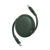 VOLTME Powerlink YoYo Cable 3A 1.0M Retractable (Dual-Way Retractable Cable) Type C to Type C England Green