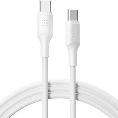 كابل فولتمي باورلينك من سلسلة EDC، من النوع C إلى النوع C، بطول 2.0 متر، 3 أمبير، 60 واط، أبيض اللون