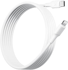 كابل فولتمي باورلينك من سلسلة EDC، من النوع C إلى لايتنينج، بطول 3 أمتار، 3 أمبير، 30 واط، أبيض اللون