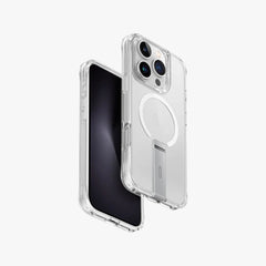 UNIQ HYBRID IPHONE 16 PRO (2024) 6.9 MAGCLICK CHARGING ELEVA WITH VERTICAL STAND - LUCENT (CLEAR)