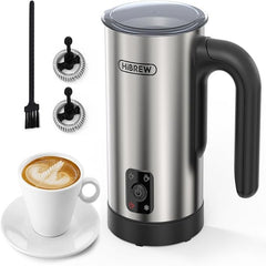 HiBREW 4 in 1 Milk Frother Frothing Foamer Fully automatic Milk Warmer Cold/Hot Latte Cappuccino Chocolate Protein powder M3A