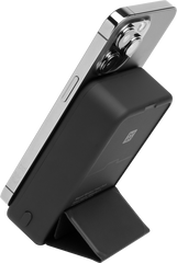 Xtrememac Magnetic Powerbank 10000 Mah Apple Magsafe Compatible - Usb-C/Usb-A Connectors With Holder - Black