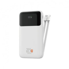 WIWU Wi-P021 LED Display Built-in Cable Power Bank 10000mAh White