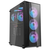 DarkFlash Aigo DK352 Plus ATX Mid Tower PC Gaming Case - Black
