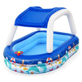 BESTWAY 2.13M X 1.55M X 1.32M SEA CAPTAIN FAMILY POOL (Contents:1 pool, 1 sun shade, repair patch) Age 3+