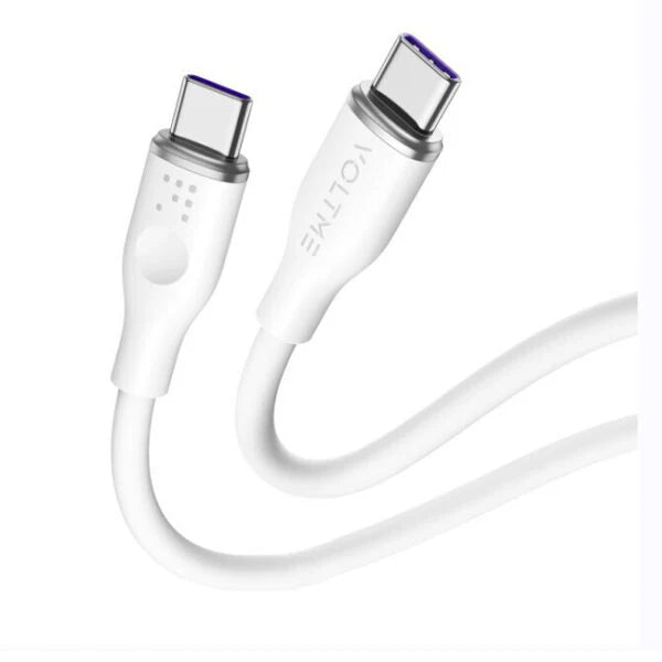 Voltme Powerlink Moss Liquid Silicon Cable Type C to Type C 5A / 1M (100W) Emarker White