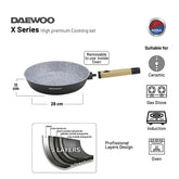 Daewoo Granite Frying Pan-DFP 280R-Brown