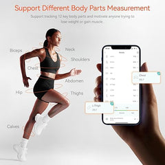 Fitdays Smart Body Tape Measure, Smart Body Waist Ruler, Waist Circumference Inch Centimeter Digital Measuring Tapes with APP