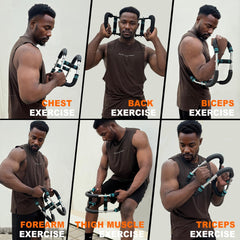 Black Ball Ultimate Twister Arm Trainer, Adjustable Chest Exercise Machine, Arm Trainer for Men, Portable Home Fitness Equipment with Spring Resistance