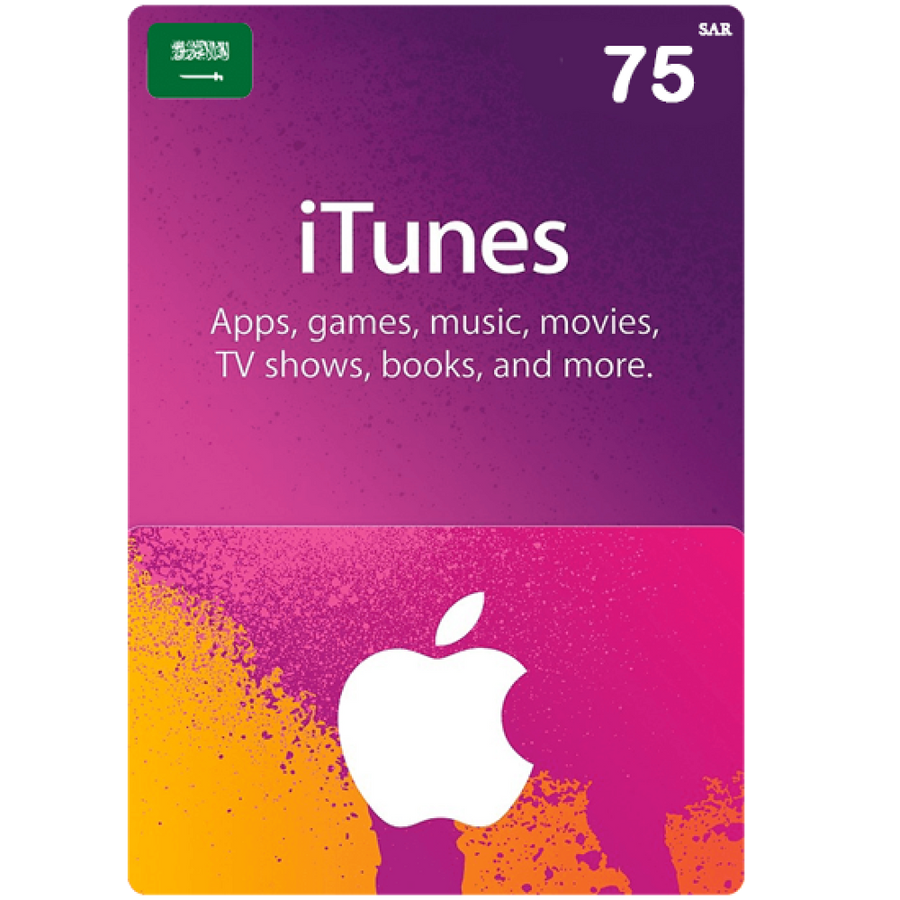 Apple Itunes E-Cards iTunes Gift Card - 75 SAR