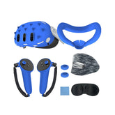 Gamax Meta Quest 3 Hexagon Flat Silicone Protective Case Set - Blue