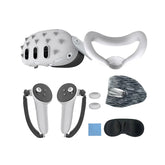 Gamax Meta Quest 3 Hexagon Flat Silicone Protective Case Set -White