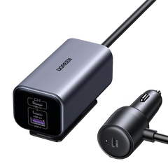 UGREEN 150W 4-Port GaN Fast Car Charger (Space Grey)