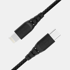 Itskins Hybrid Cable 27W USB-C to Lightning 2.0M- Black-4894995009102