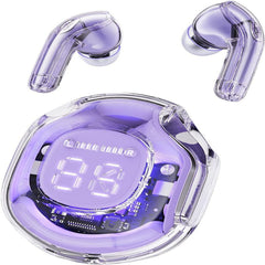 Acefast T8 Crystal (2) color bluetooth earbuds,alfalfa purple