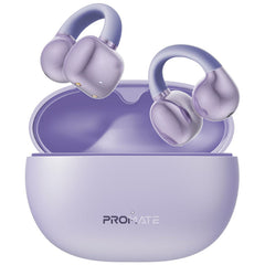 Promate AudioFit™ Open Ear Clip On TWS Earbuds w/ IntelliTouch,perple