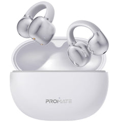 Promate AudioFit™ Open Ear Clip On TWS Earbuds w/ IntelliTouch,White