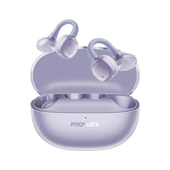Promate AudioFit Open Ear Clip On TWS Earbuds w/ IntelliTouch , Smart Touch Contro,perple