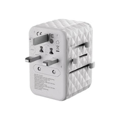 Blupebble Passport 4 GaN III World Travel Adapter with 100W Power, 3 USB-C & 2 USB-A - White