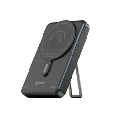 XPower M10R 7 in 1 10000mAh PD 3.0 Built-in Type-C PD/Lightning Cable + Wireless Charging + Power Bank with Stand - Black