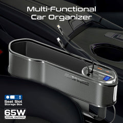 منظم سيارة متعدد الوظائف ومحطة شحن بقدرة 65 واط - أسود