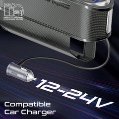 منظم سيارة متعدد الوظائف ومحطة شحن بقدرة 65 واط - أسود