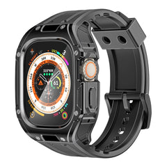 جراب ساعة متين للحماية مع سوار ساعة من مادة TPU - أسود