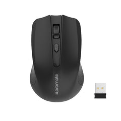 Promate - Clix-8 2.4GHz Wireless Ergonomic Optical Mouse ,BLACK