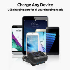 بروميت - جهاز إرسال FM لاسلكي للسيارة مع منفذي USB