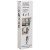 BLACK+DECKER Steam Mop, 5-in-1 Cleaning Solution, Superheated Steam, 1300W, 380ml Water Tank, Swivel Head, Chemical-Free, User Friendly, Includes 5 Accessories, White - FSMH13E5-B5