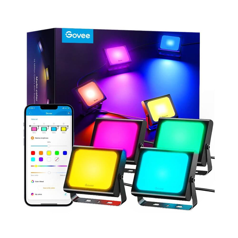 Govee RGBICWW LED Smart Flood Lights 4Pack - H7060