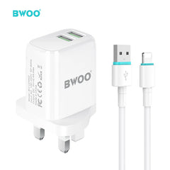 DUAL PORT CHARGING KIT WITH USB-A TO LIGHTNING DATA CABLE