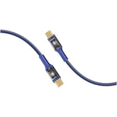Promate High Tensile Transparent 100W Power Delivery USB-C Cable with LED Light