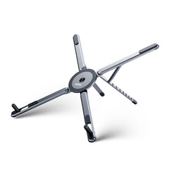 Mowsil 3-in-1 Magnetic Universal Laptop, Tablet & Phone Stand with Foldable aluminum alloy Desktop Holder, Adjustable Heights & Viewing Angles for MacBook, iPad, iPhone, Surface & More
