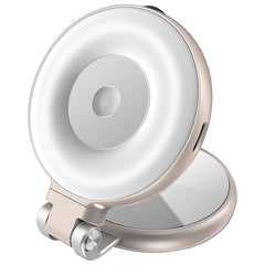 Promate - 360° Rotatable Ultra-Slim MagSafe Compatible Rechargeable LED Ring Light ,Rose Gold