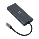 Xtrememac Type-C 8 In 1 Hub - Ethernet, HDMI 4K, Sd, Msd Cards, Usb-C Pd 100W, 3* Usb 3.0